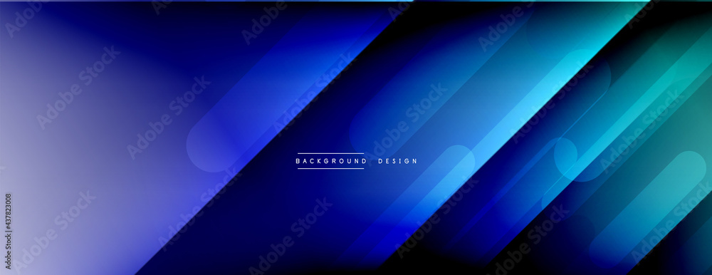 Dynamic lines abstract background. 3D shadow effects and fluid gradients. Modern overlapping forms