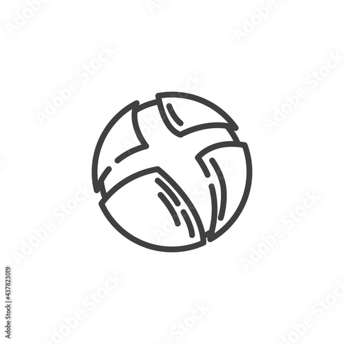 Rustic bread line icon