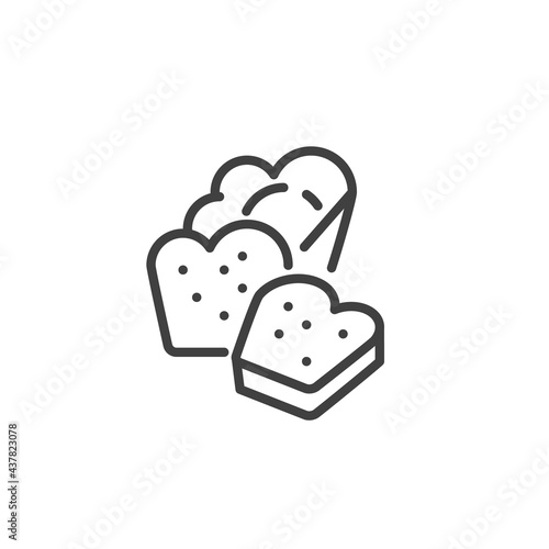 Whole Wheat Bread line icon