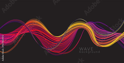 Vector abstract background with color abstract wave