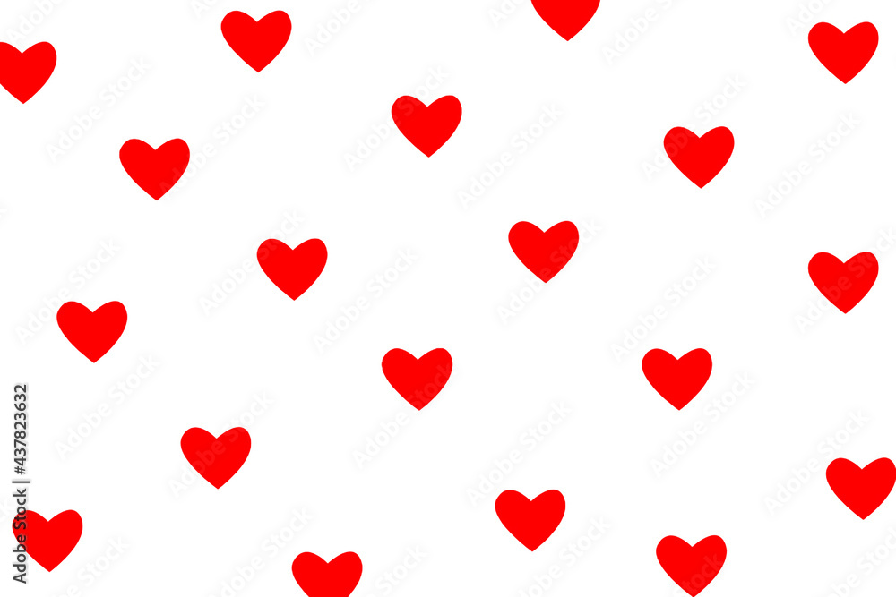 seamless pattern background with red hearts