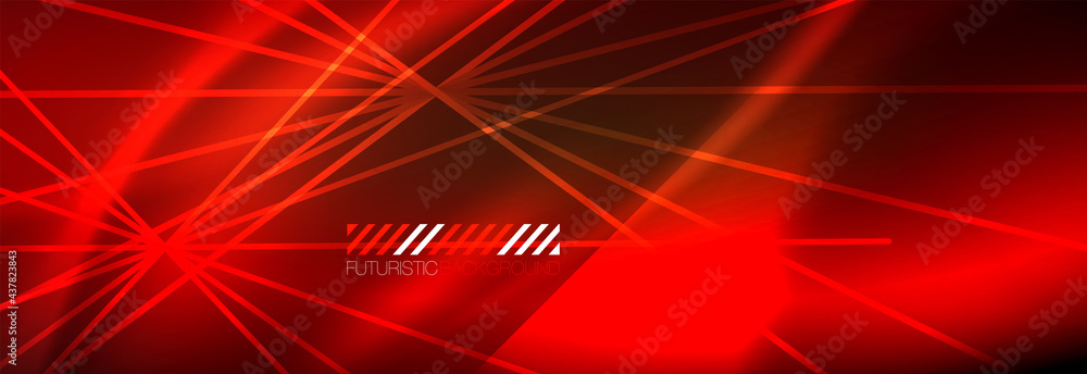 Fototapeta premium Neon dynamic beams vector abstract wallpaper background. Wallpaper background, design templates for business or technology presentations, internet posters or web brochure covers