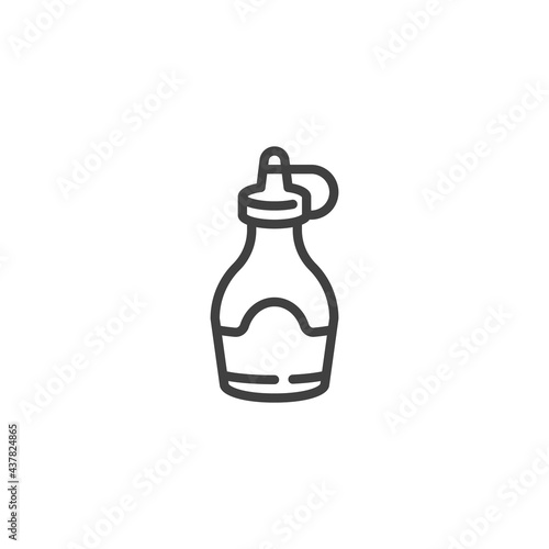 Chocolate syrup line icon
