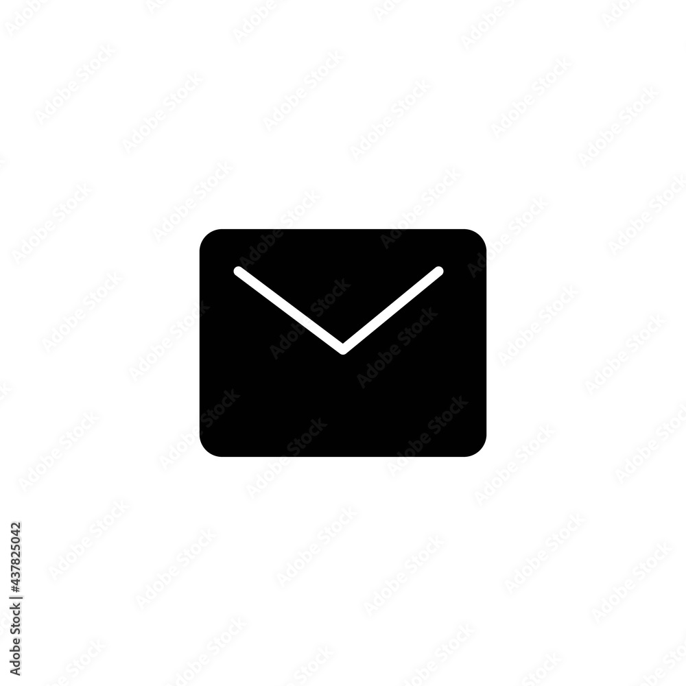 Message or letter line icon in solid black. Send mail concept. Alat style isolated symbol, for: illustration, minimalistic, logo, mobile, logotype, app, emblem, design, web, ui, ux, gui. Vector EPS 10 Message or letter line icon in solid black. Send mail concept. Alat style isolated symbol, for: illustration, minimalistic, logo, mobile, logotype, app, emblem, design, web, ui, ux, gui. Vector EPS 10