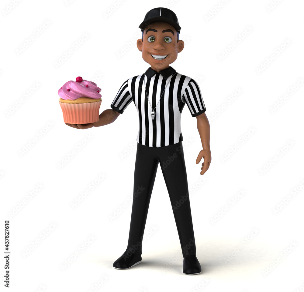 Fun 3D Illustration of an american Referee Fun 3D Illustration of an american Referee
