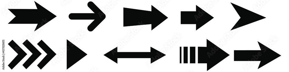 Set arrows flat icons. Vector simple flat icon. Set arrows flat icons. Vector simple flat icon.