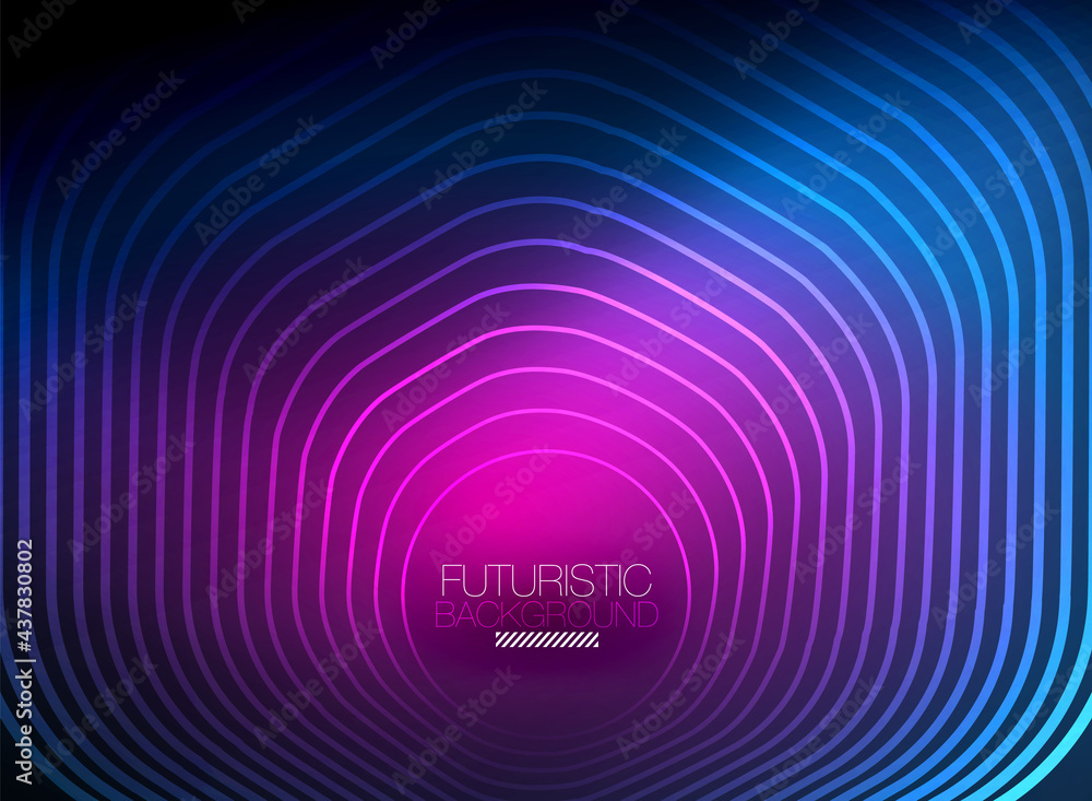 Neon color square shape lines abstract background. Shiny magic energy and motion concept, vector abstract wallpaper background Neon color square shape lines abstract background. Shiny magic energy and motion concept, vector abstract wallpaper background