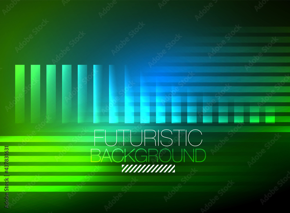 Bright neon color techno abstract background, shiny glowing neon lines in the dark background Bright neon color techno abstract background, shiny glowing neon lines in the dark background