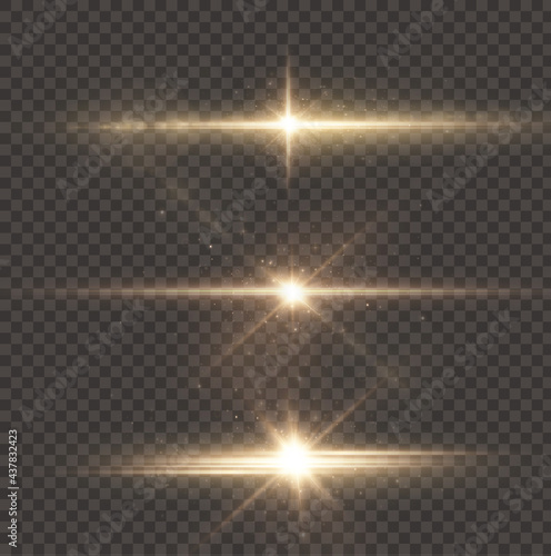 Abstract transparent sunlight special lens flare light effect. Vector blur in motion glow glare. Light star gold png. Light sun gold png. Light flash gold png. vector illustrator. Powder PNG