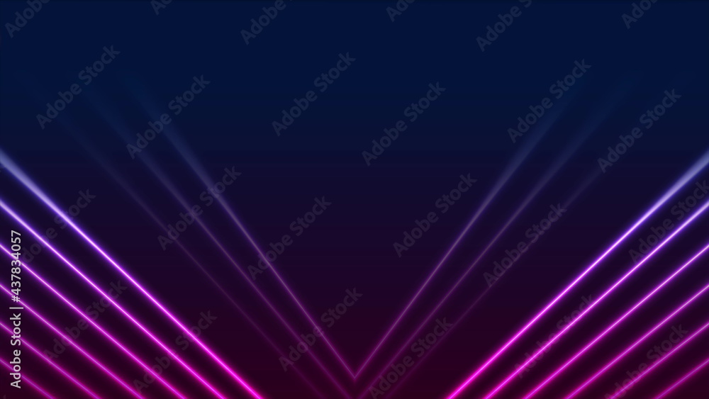 Blue ultraviolet neon laser lines technology background Blue ultraviolet neon laser lines technology background