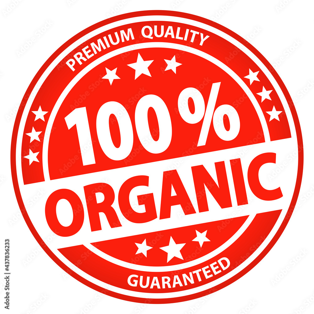 round business button - 100% organic