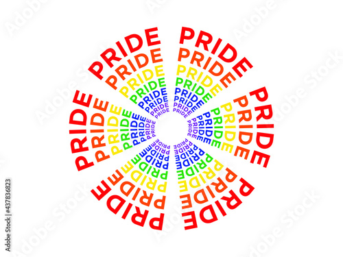 LGBT pride pixel art vector on white background.Vector template for poster, social network, banner, cards. word PRIDE for poster. LGBTQ love symbol background. Concept design.