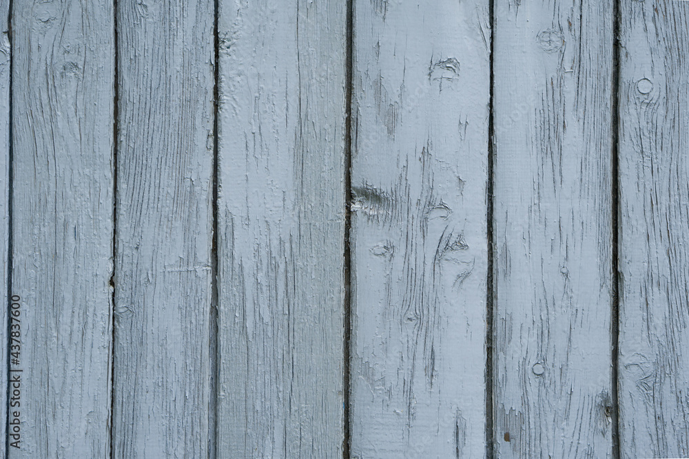Wooden boards painted with light deep paint. The close-up conveys the texture of the slightly cracked paint over the wood grain well. The photo is perfect as a photo background Wooden boards painted with light deep paint. The close-up conveys the texture of the slightly cracked paint over the wood grain well. The photo is perfect as a photo background