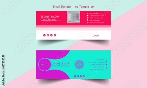 Modern, creative email signature template. Professional email signature design.
