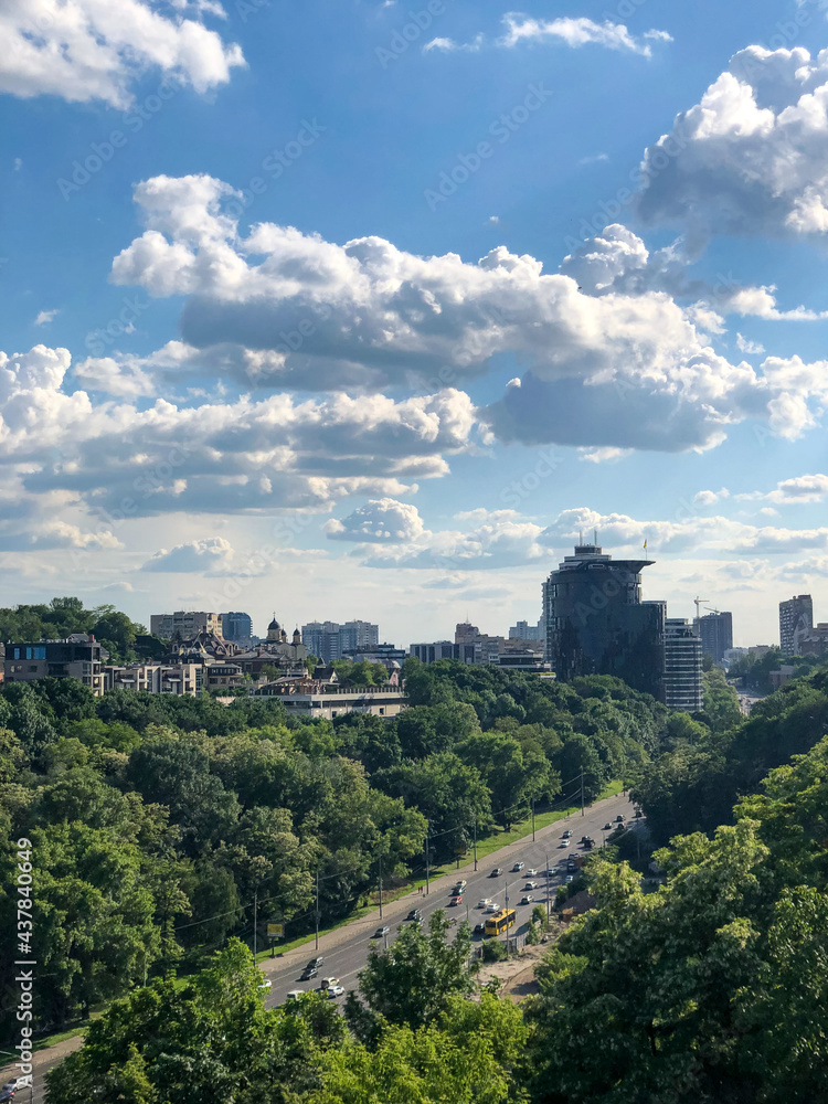 Fototapeta premium view from the top of the hill