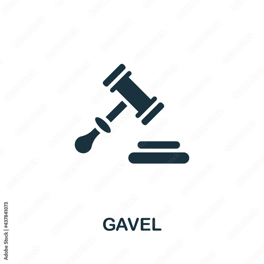Gavel icon. Monochrome simple element from civil rights collection. Creative Gavel icon for web design, templates, infographics and more Gavel icon. Monochrome simple element from civil rights collection. Creative Gavel icon for web design, templates, infographics and more