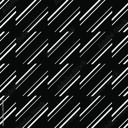 vector seamless pattern with diagonally placed elements. abstract ornament for wallpapers and backgrounds. Black and white colors. 