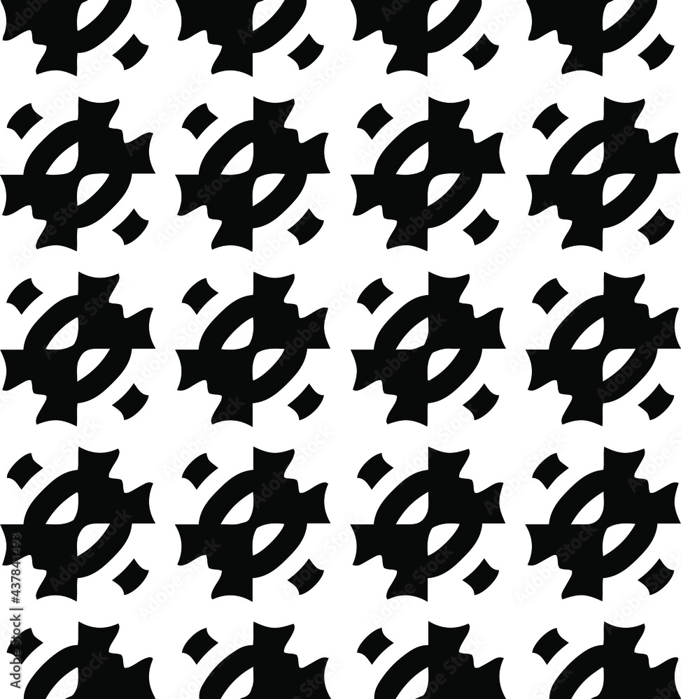 vector seamless pattern with diagonal elements. abstract ornament for wallpapers and backgrounds. Black and white colors.