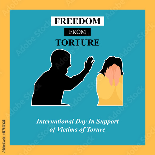 International Day Supporting Torture Victims vector illustration, simple, suitable for posters and others, easy to edit, eps 10