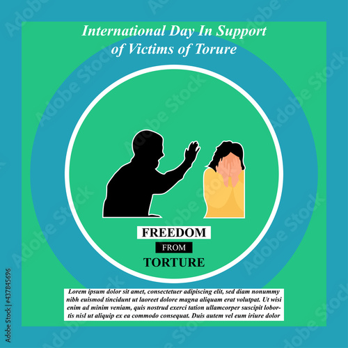 International Day Supporting Torture Victims vector illustration, simple, suitable for posters and others, easy to edit, eps 10