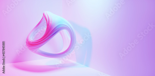 Abstract modern art shape in neon light background © Photocreo Bednarek