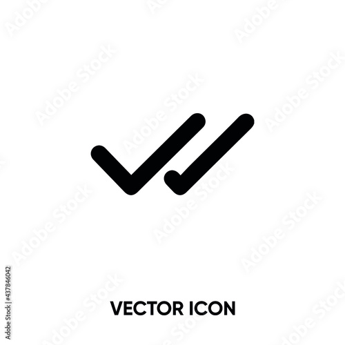 Double checking vector icon. Modern, simple flat vector illustration for website or mobile app.Double check symbol, logo illustration. Pixel perfect vector graphics