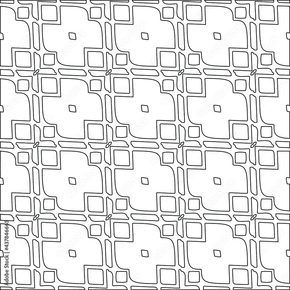 vector pattern with diagonal elements. abstract ornament for wallpapers and backgrounds. Black and white colors.