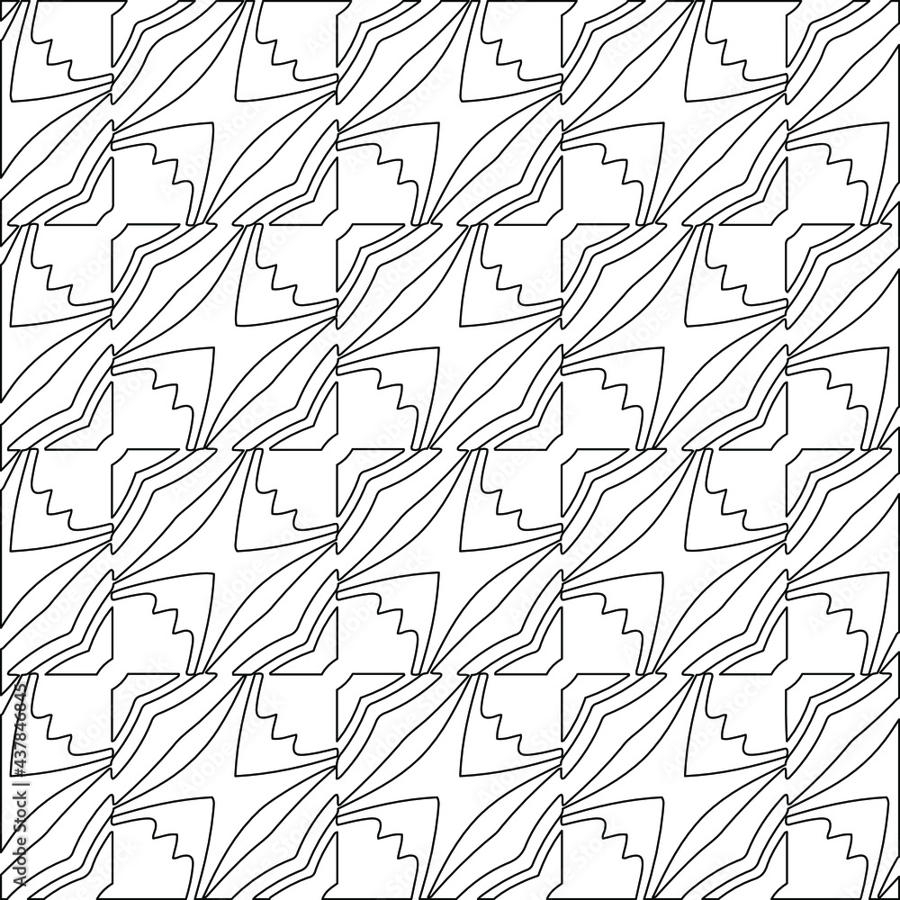 vector pattern with diagonal elements. abstract ornament for wallpapers and backgrounds. Black and white colors.