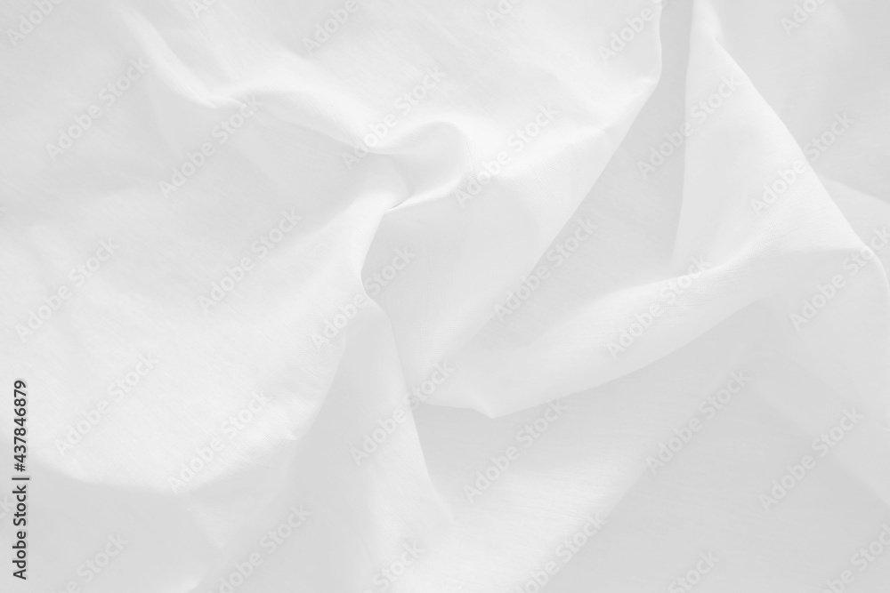 Obraz premium white silk background, Abstract background on isolated. Abstract white waves. wave from fabric