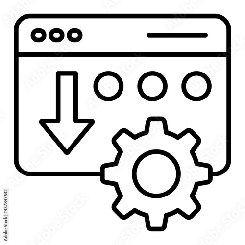 A linear design, icon of web setting