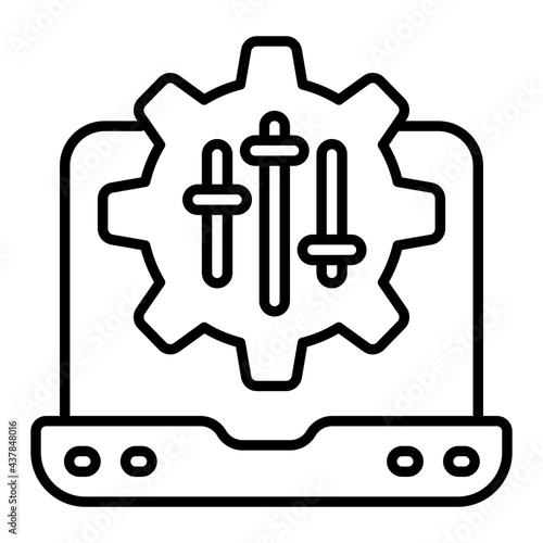 A linear design, icon of volume equalizer