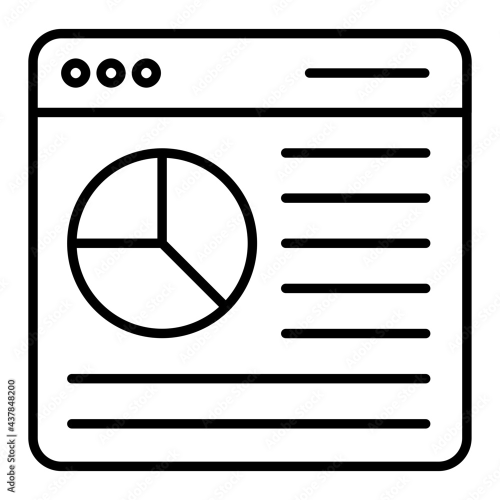 A linear design, icon of web statistics A linear design, icon of web statistics