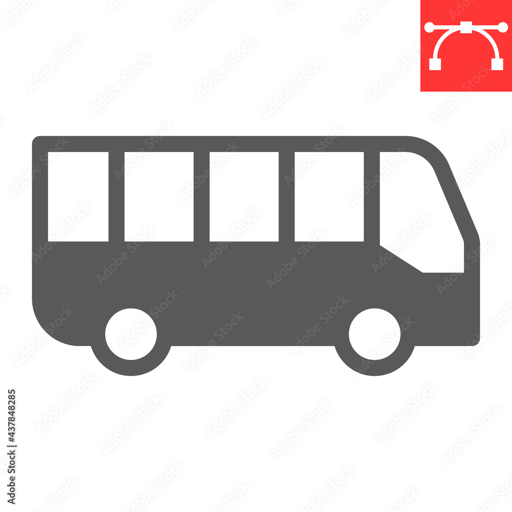 Bus glyph icon
