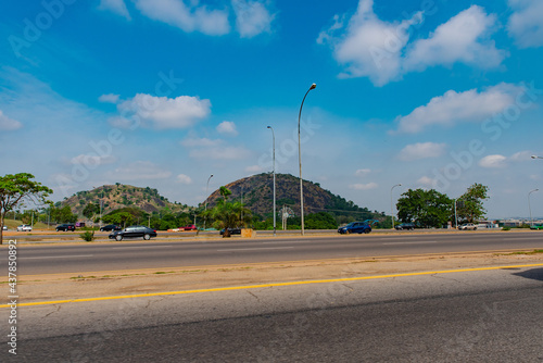 A road in the city of Abuja, Nigeria