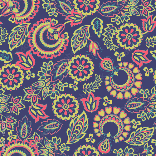 Paisley pattern, great vector design for any purposes. Seamless background