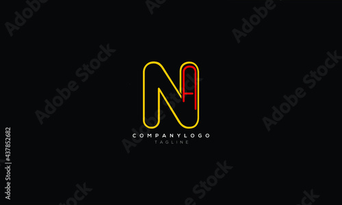 NA AN N AND A Abstract initial monogram letter alphabet logo design