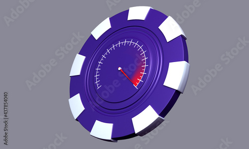 casino chip hot time 3d render  photo