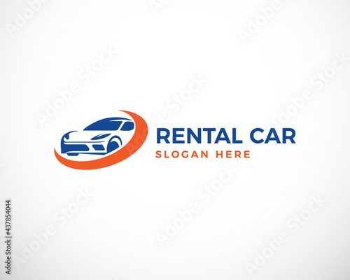 rental car logo design template illustration vector