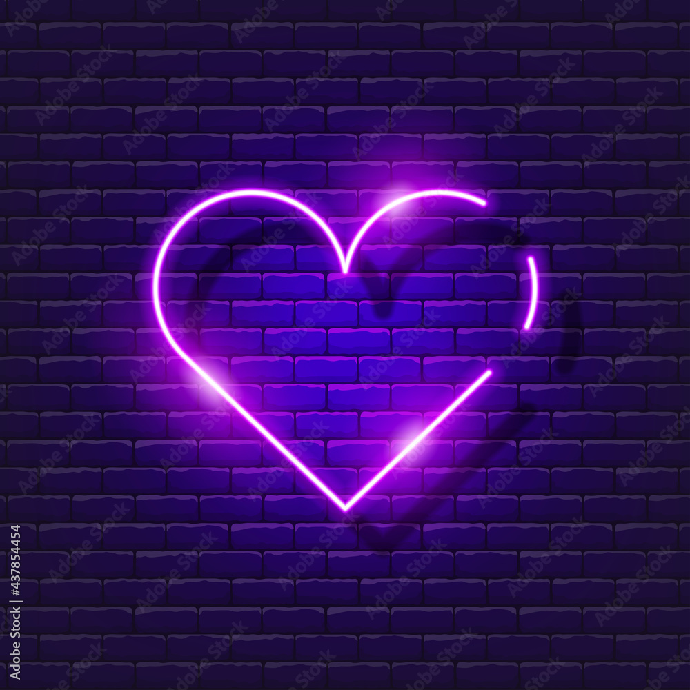 Hearts in gay pride colors neon icon. LGBT neon signs. Gay Pride concept. Vector illustration for design. Love glowing logo, light banner element, advertising, postcard.