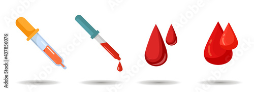 Pipette vector clip art set, blood drop. Pipette vector clip art set, blood drop. Pipette vector clip art set, blood drop.