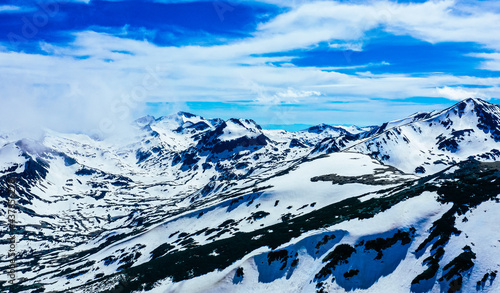 Beautiful snow mountains, amazing alpine heights. Good weather, blue sky. Himalaya panorama. © Alice Fox