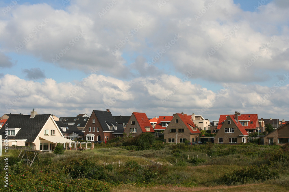 Coastal village Bergen aan Zee Netherlands; kustdorp Bergen aan Zee Nederland