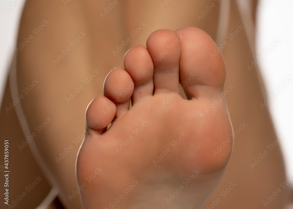 Close up of a female toes Close up of a female toes