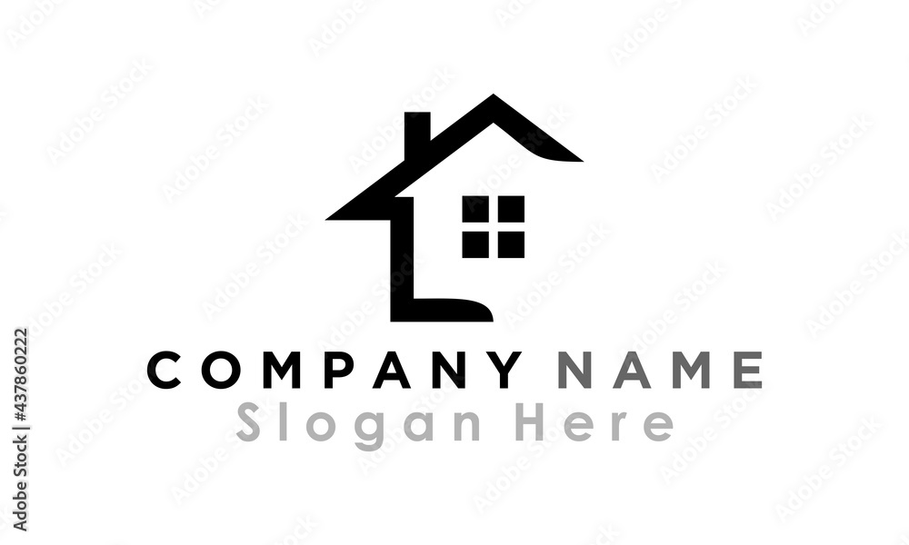 simple logo home building property
