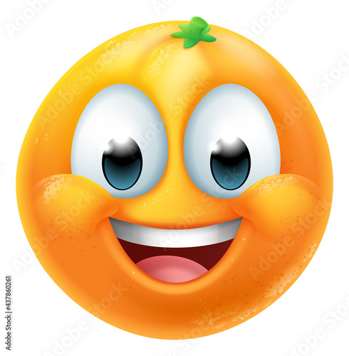 Orange Fruit Cartoon Emotic...
