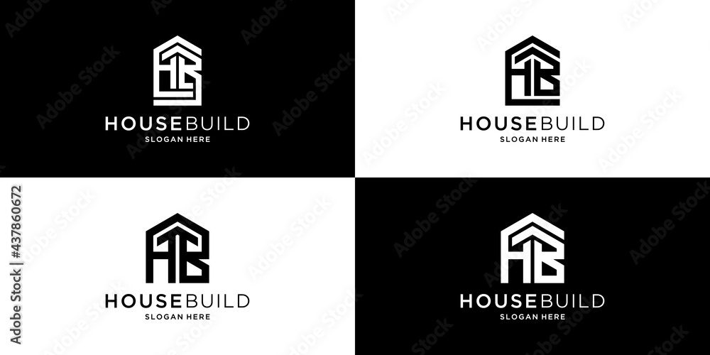 House building logo design House building logo design