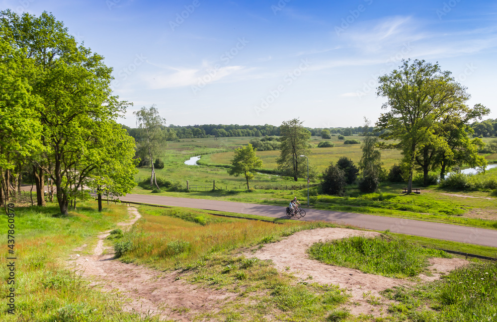 View over the landscape of the Drenste Aa from the hill in Schipborg, Netherlands
