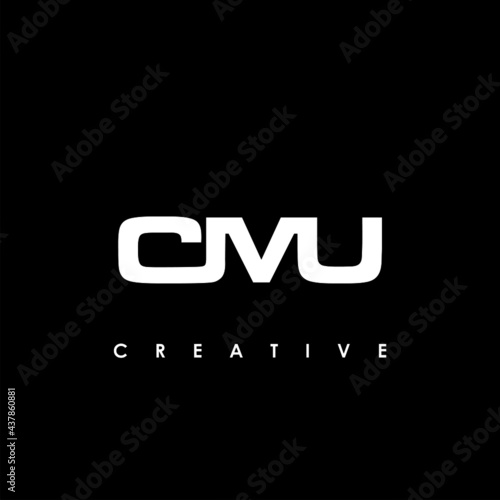 CMU Letter Initial Logo Design Template Vector Illustration