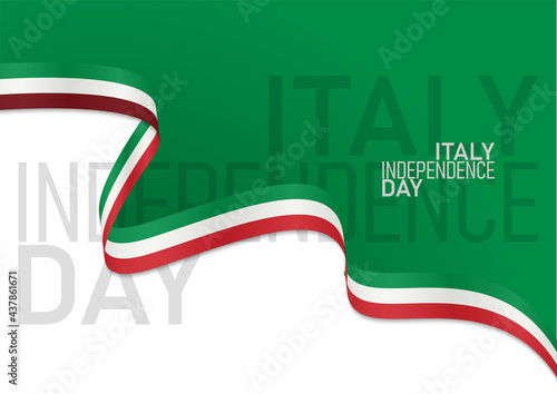 Independence Day of Italy background for banner, flyer, ribbon flag Italy