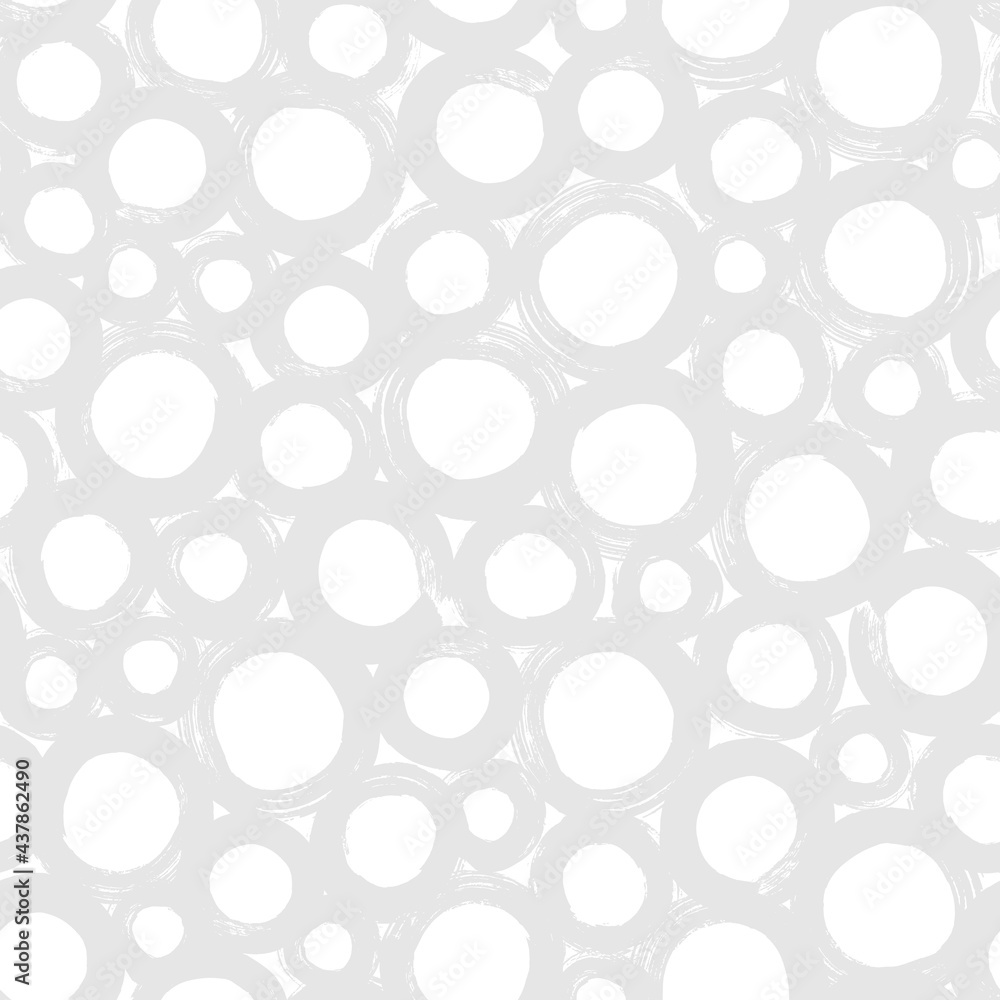 Hipster polka dot seamless pattern. Black and white abstract background with hand drawn bubbles. Hipster polka dot seamless pattern. Black and white abstract background with hand drawn bubbles.